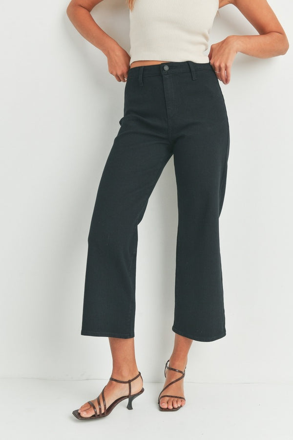 dottir Just Black Holland Cropped Trousers
