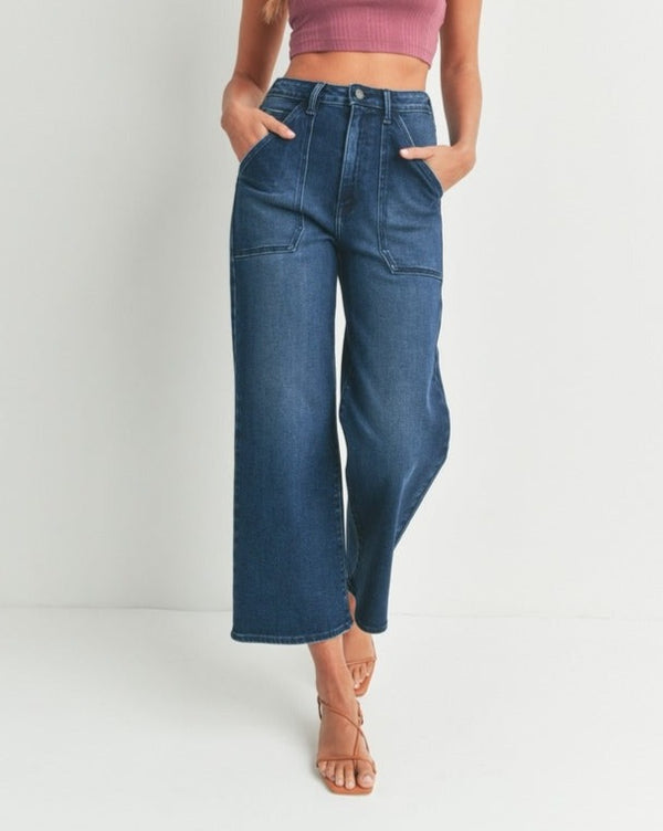 dottir Just Black Indy Utility Wide Leg