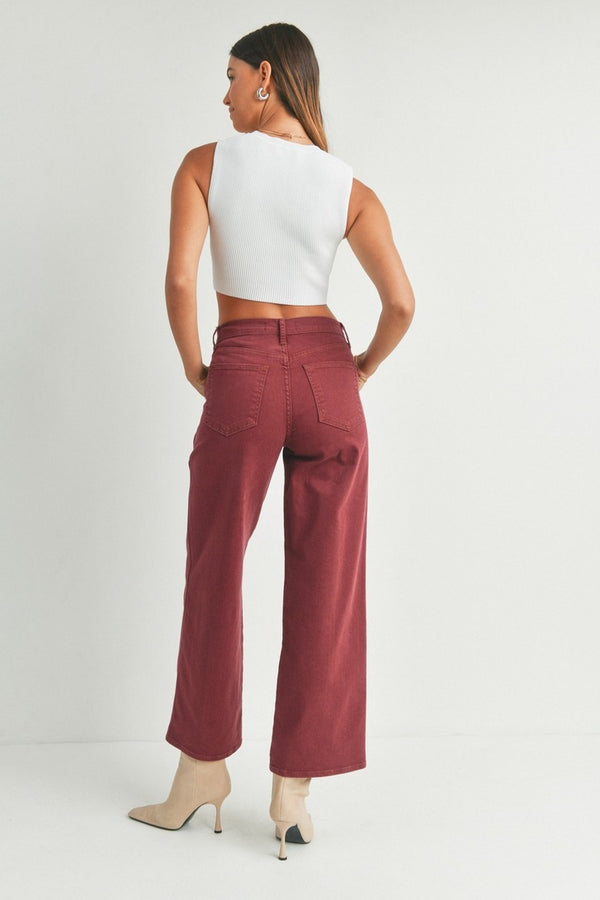 Dottir Just Black Macy Utility Wide Leg