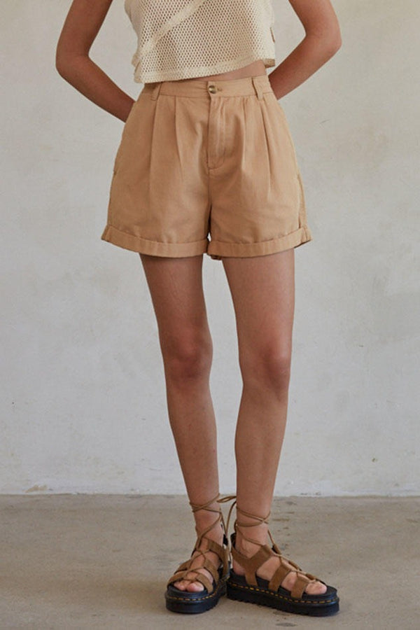 Dottir Leigh Shorts In Khaki