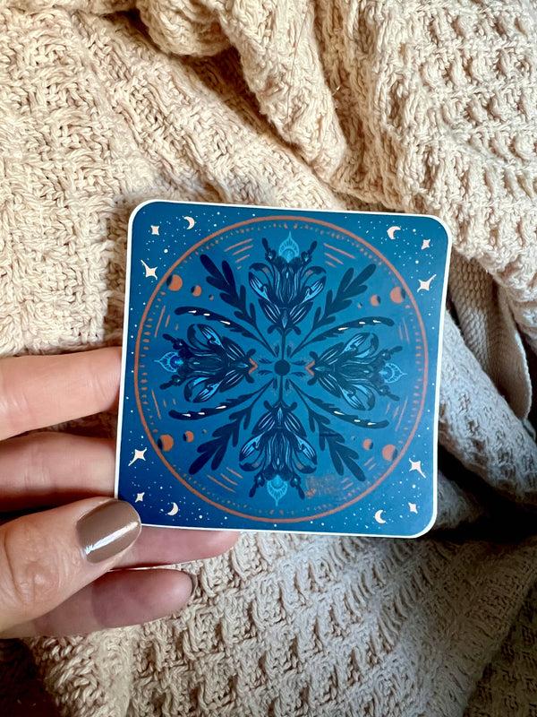 dottir Midnight Rosemaling Sticker