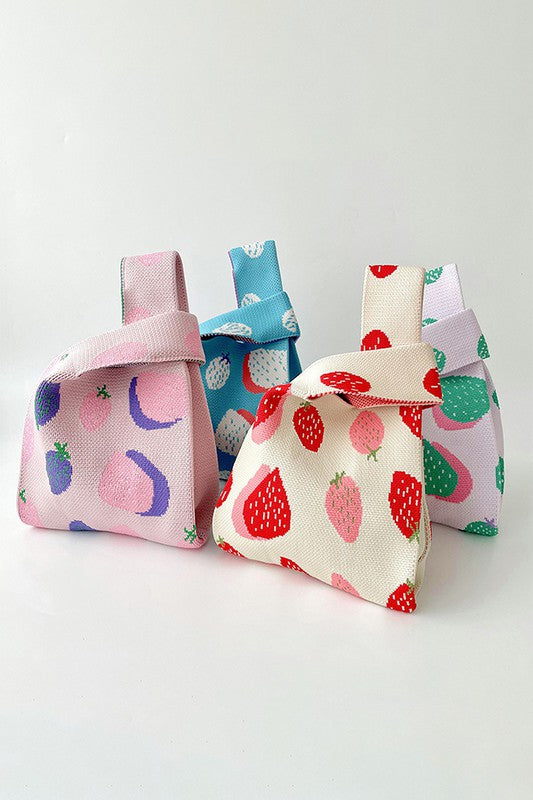 Dottir Mini Soho Knit Tote In Berry