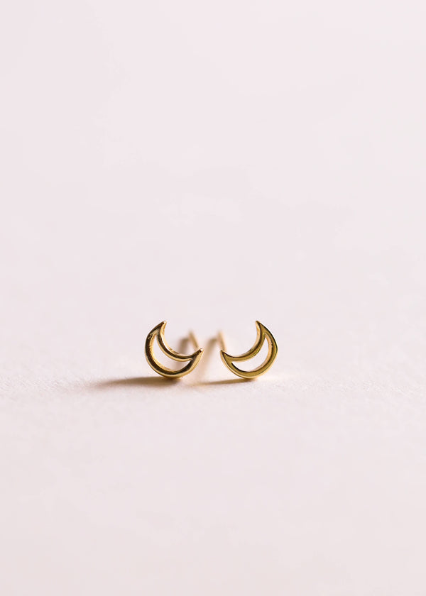 Dottir Minimalist Moon Earrings