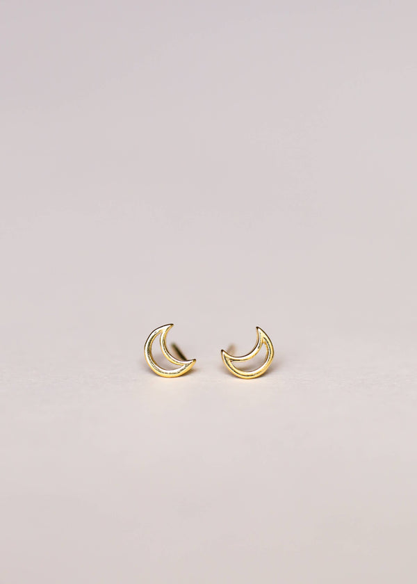 Dottir Minimalist Moon Earrings