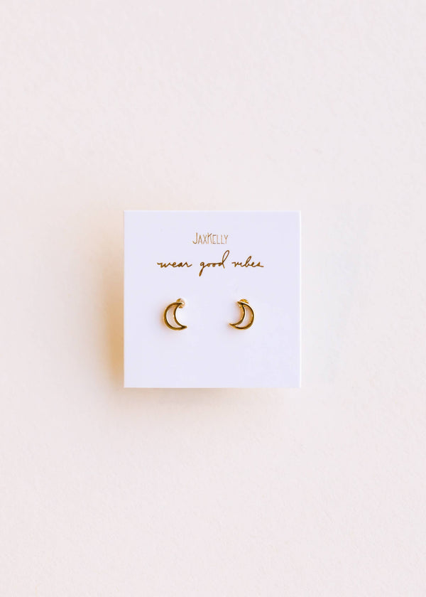 dottir Minimalist Moon Earrings