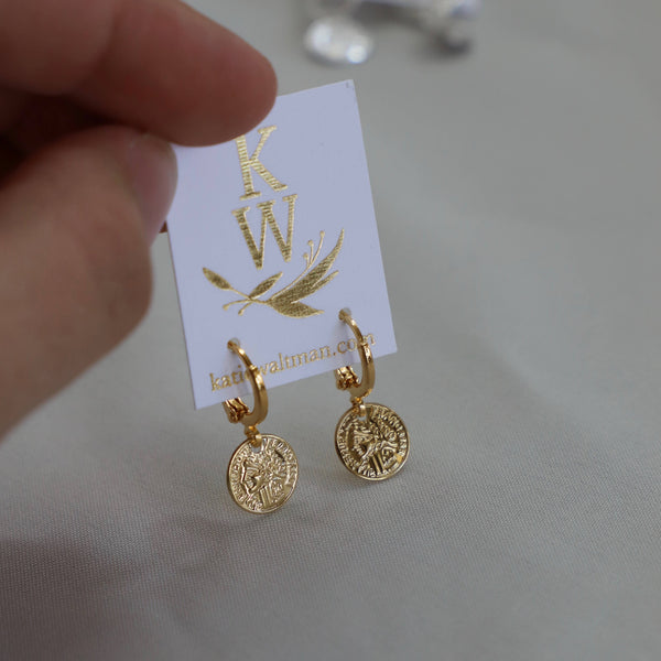 Dottir Petite Coin Huggie Hoops