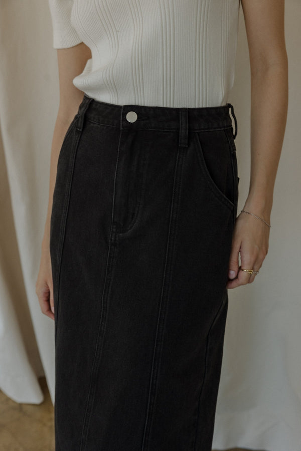 Dottir Raven Midi Skirt (Final Sale)