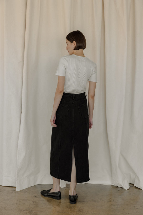 Dottir Raven Midi Skirt (Final Sale)