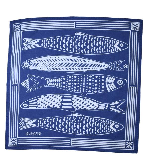 dottir Sardine Bandana in Nautical Blue