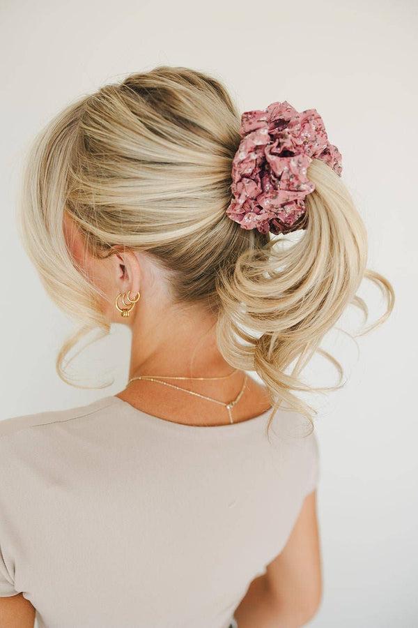 dottir The One Scrunchie in Cranberry Rose
