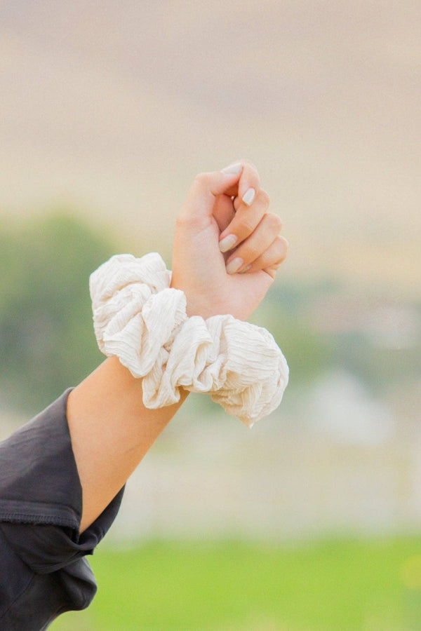 Dottir The One Scrunchie In Textured Cream