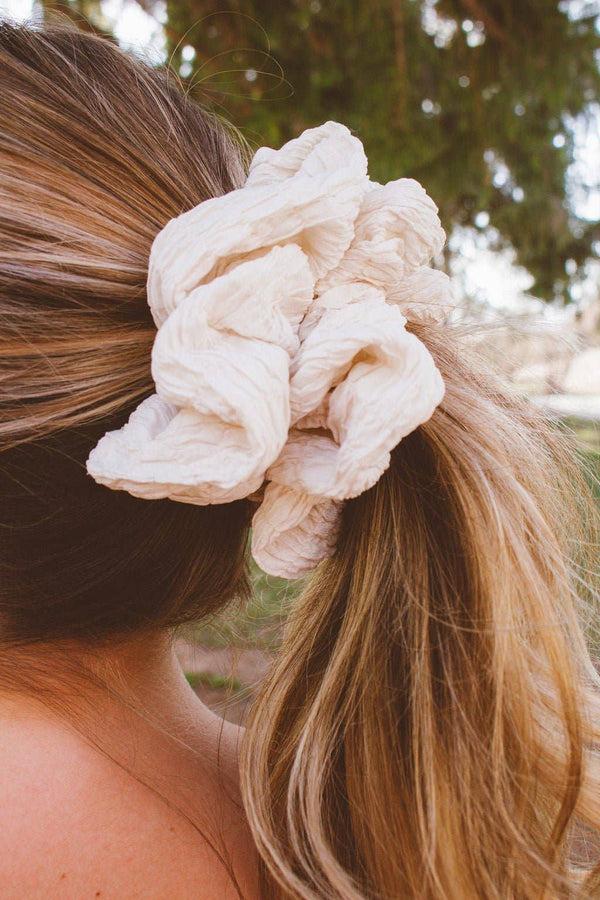 Dottir The One Scrunchie In Textured Cream