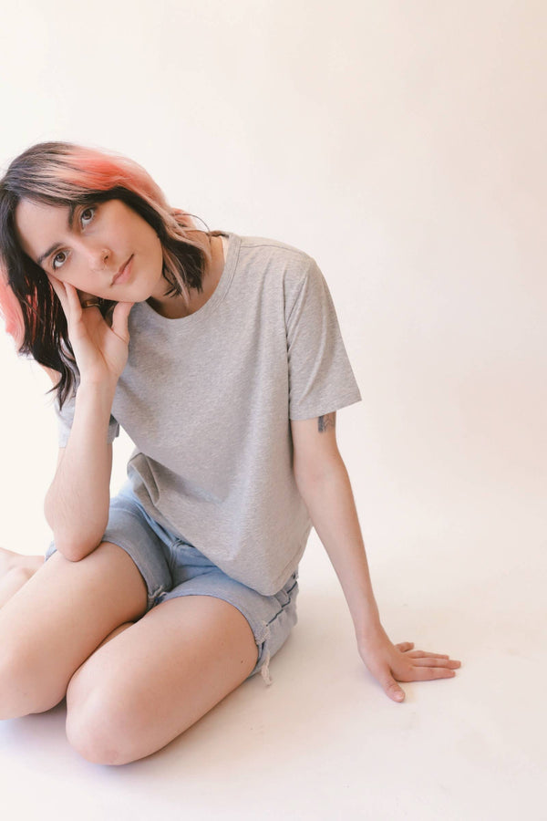 Dottir The Perfect Crop In Heather Gray