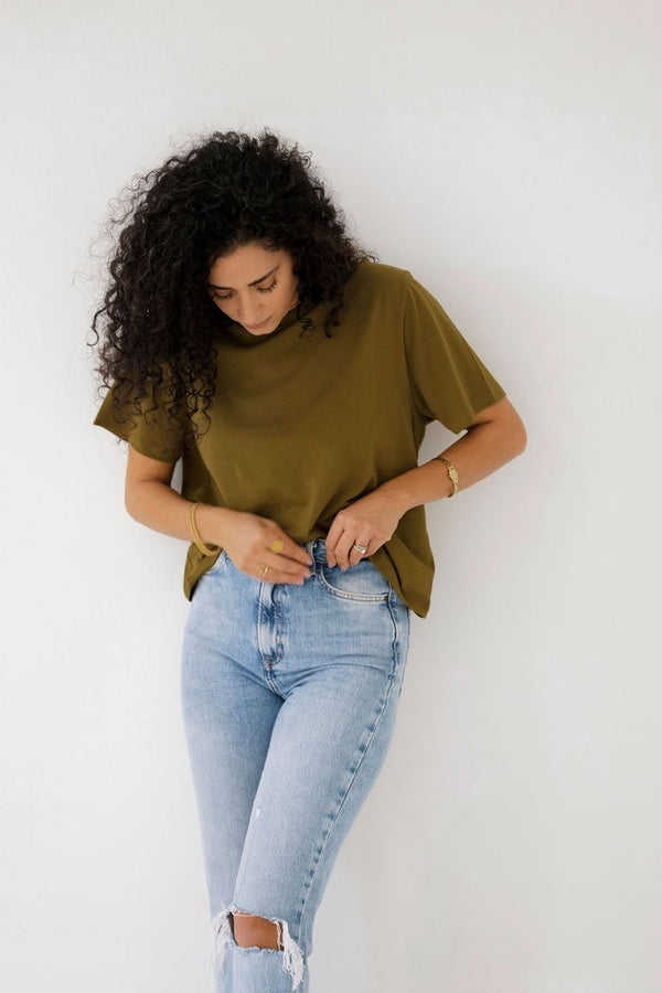 Dottir The Perfect Crop In Olive