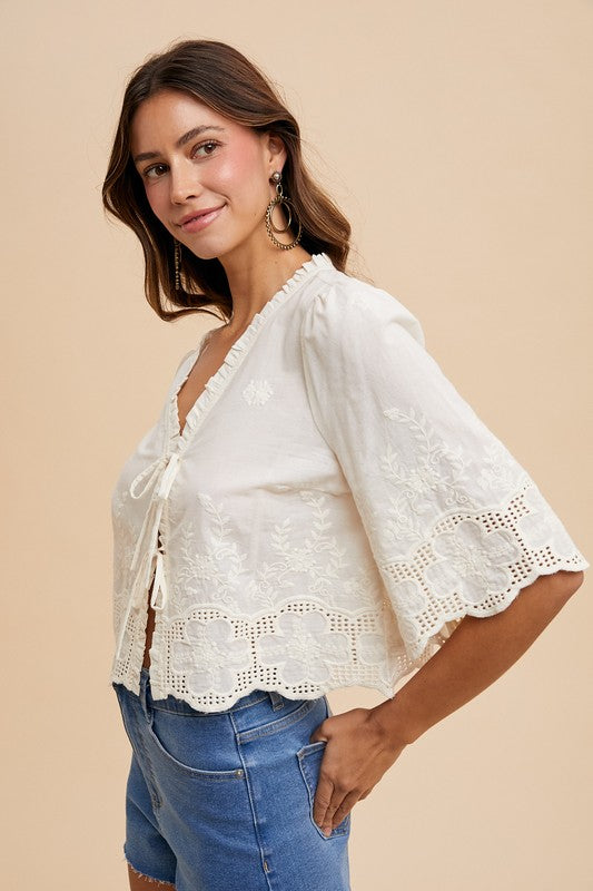 Dottir Vilda Top In Ivory
