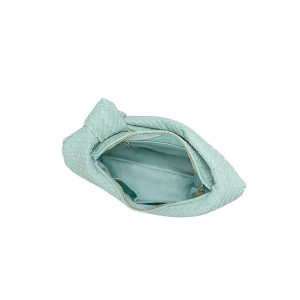 Dottir Drew Small Recycled Vegan Top Handle Bag In Seafoam