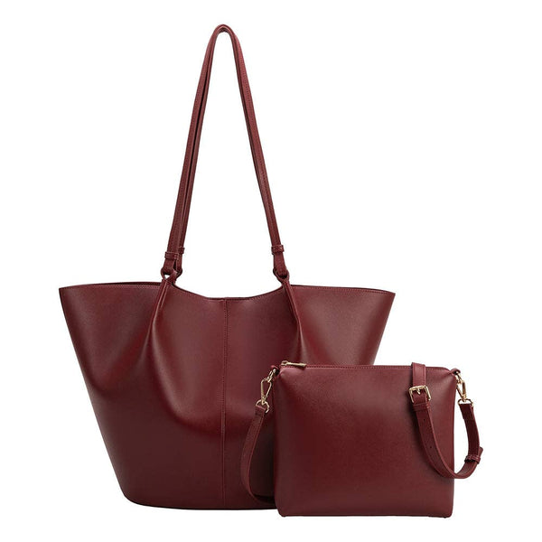 Dottir Lydia Recycled Vegan Shoulder Bag In Cranberry