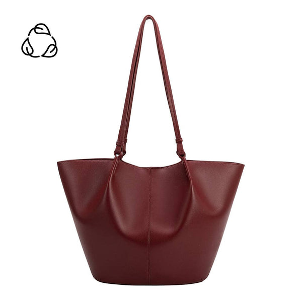 Dottir Lydia Recycled Vegan Shoulder Bag In Cranberry