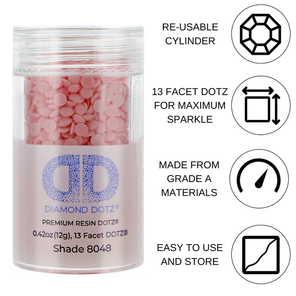 Dotz Diamond Dotz 2.8MM 12G DOTZ Cylinder - Light Frilly Pink
