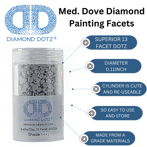 Dotz Diamond Dotz 2.8MM 12G DOTZ Cylinder - Medium Dove