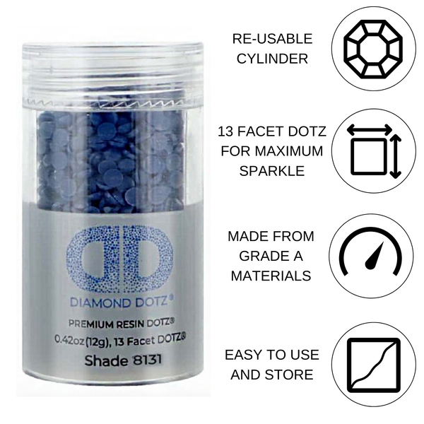 Dotz Diamond Dotz 2.8MM 12G DOTZ Cylinder - Navy Blue