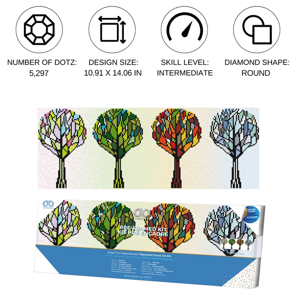 Dotz Diamond Dotz 4 Seasons Sparkle With Frame - 23.6" X 8.7"