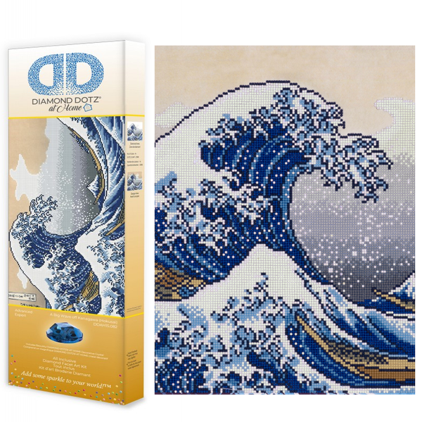 Dotz Diamond Dotz A Big Wave Off Kanagawa (Hokusai) - 23.6" X 16.1"
