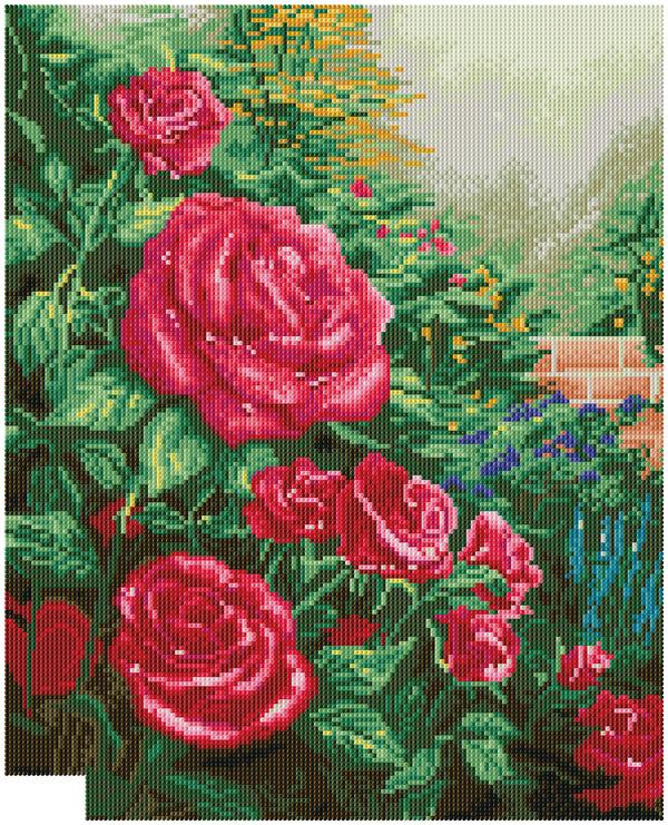 Dotz Diamond Dotz A Perfect Red Rose - 16.4 In X 20.3