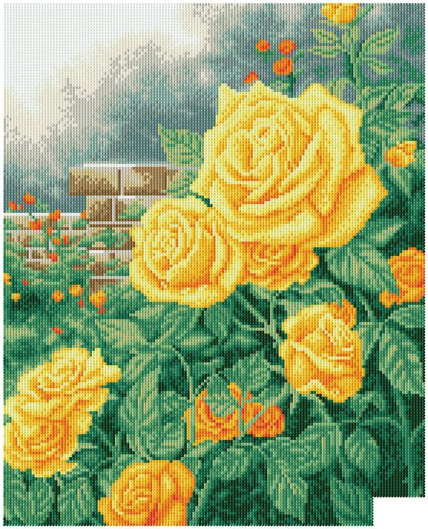 Dotz Diamond Dotz A Perfect Yellow Rose - 16.5" X 20.5"