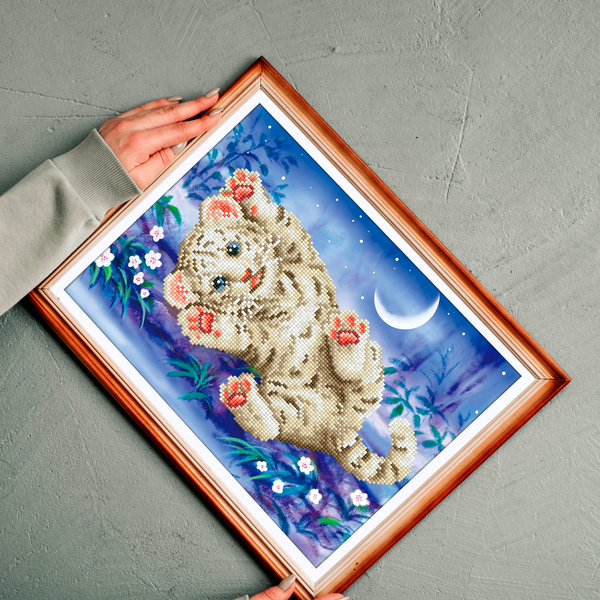 Dotz Diamond Dotz Baby Tiger Roly Poly With Frame - 14.0" X 11.0"