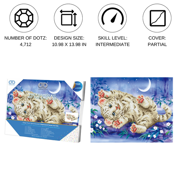 Dotz Diamond Dotz Baby Tiger Roly Poly With Frame - 14.0" X 11.0"