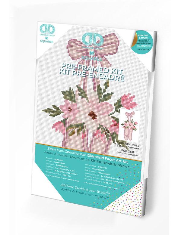 dotz Diamond Dotz Ballet Slippers Pre-Framed Kit - 14.6" x 9.5"