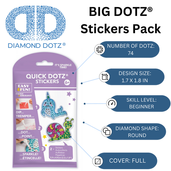Dotz Diamond Dotz BIG DOTZ Stickers Pack 5 - Slip & Swim