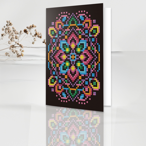 Dotz Diamond Dotz Black Star Greeting Card - 5.0" X 7.0"