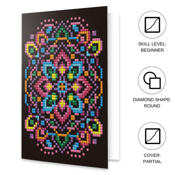 Dotz Diamond Dotz Black Star Greeting Card - 5.0" X 7.0"