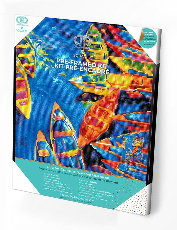 dotz Diamond Dotz Blue Bay Pre-Framed Kit - 13.8" x 17.7"