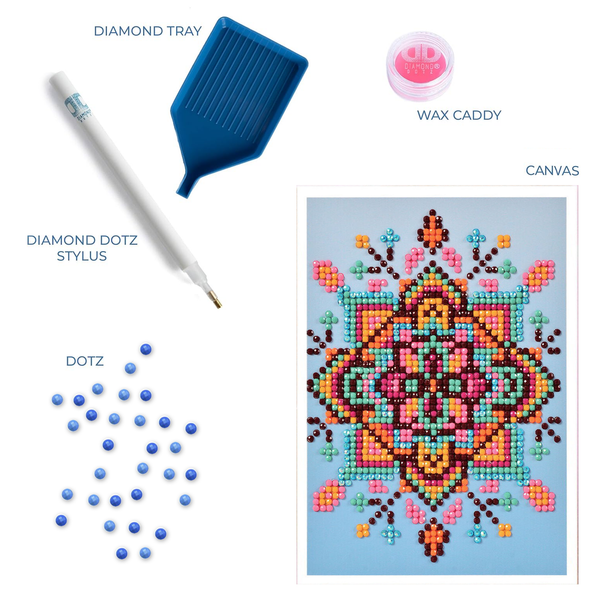 Dotz Diamond Dotz Blue Star Greeting Card - 5.0" X 7.0"