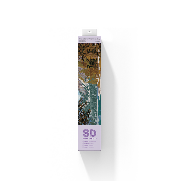 Dotz Diamond Dotz Braies Lake Dolomites Italy - 28.4" X 15.8"