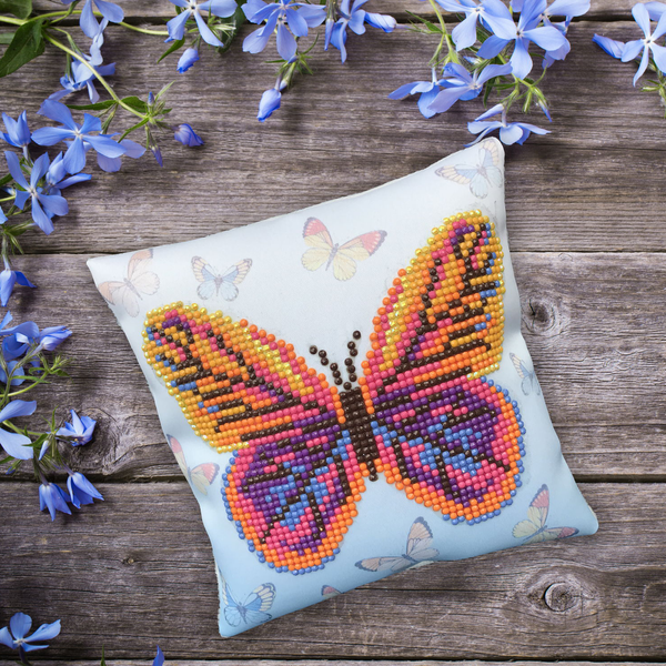 Dotz Diamond Dotz Butta Flutta Mini Pillow - 7.1" X 7.1"