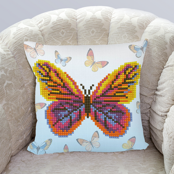 Dotz Diamond Dotz Butta Flutta Mini Pillow - 7.1" X 7.1"