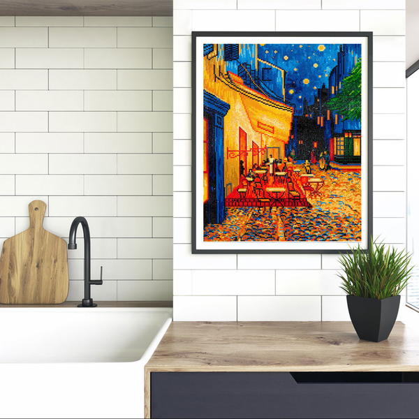 Dotz Diamond Dotz Cafe At Night (Van Gogh) - 16.5" X 20.5"