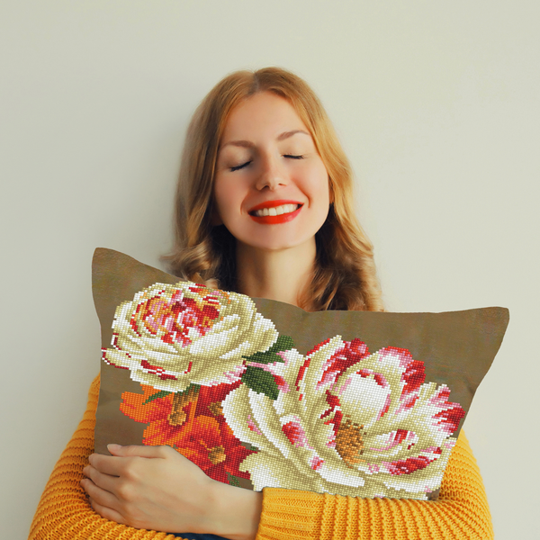 Dotz Diamond Dotz Camellia & Lilly Bouquet - 17.7" X 17.7"