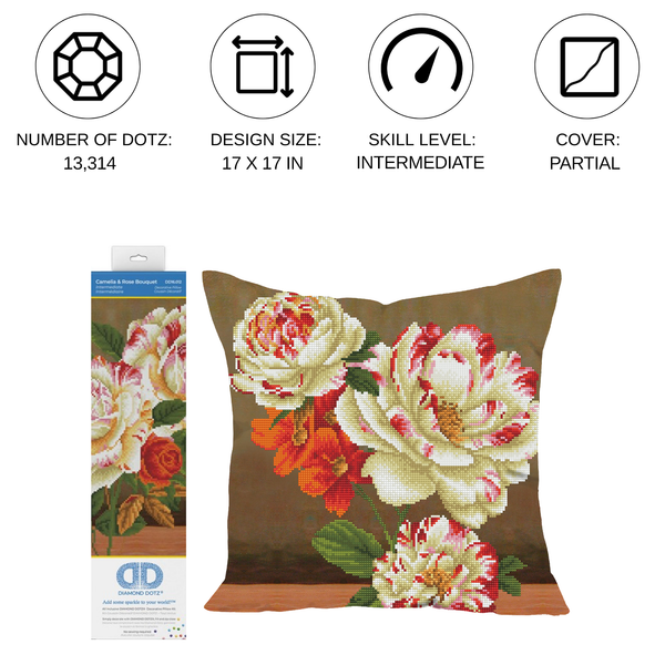 Dotz Diamond Dotz Camellia & Lilly Bouquet - 17.7" X 17.7"