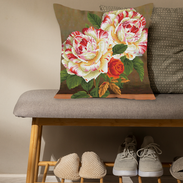 Dotz Diamond Dotz Camellia & Rose Bouquet - 17.7" X 17.7"