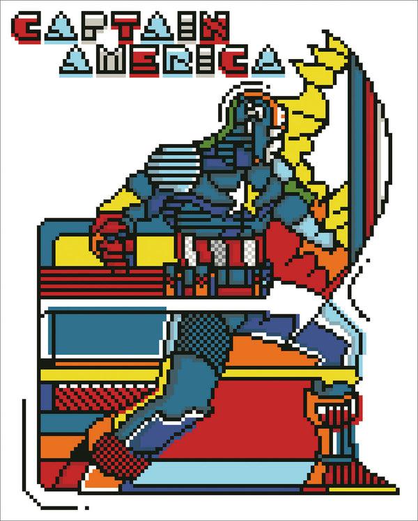 Dotz Diamond Dotz Captain America First Avenger - 12.6" X 15.8"