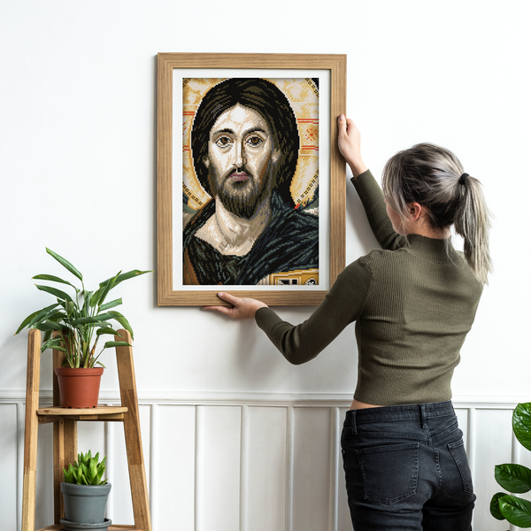 Dotz Diamond Dotz Christ Pantocrator Sainai - 15.8" X 19.7"