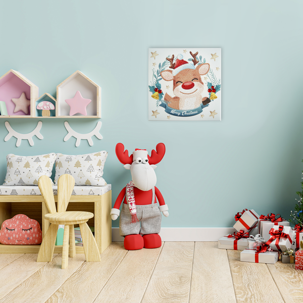 Dotz Diamond Dotz Christmas Trio Reindeer - 8.7" X 8.7"