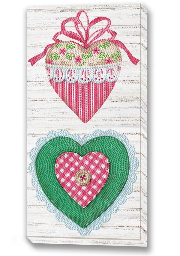 Dotz Diamond Dotz Decor Country Hearts Diamond Painting - 7.9" X 15.8"