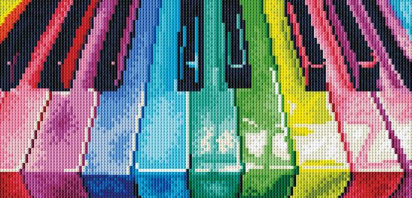 dotz Diamond Dotz Decor Rainbow Keyboard Diamond Painting - 15.8" x 7.9"