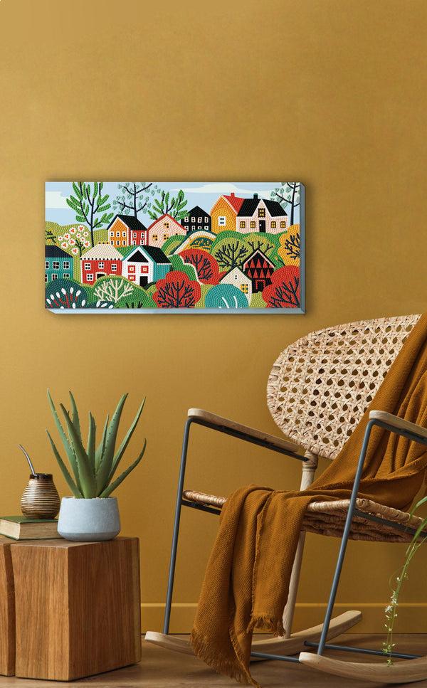 Dotz Diamond Dotz Decor Village Diamond Painting - 15.8" X 7.9"